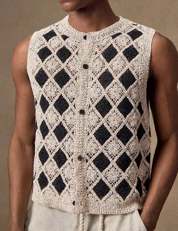 Vesta SHEIN, crem/negru