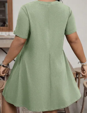 Rochie scurta SHEIN CURVE, verde