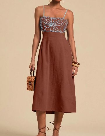 Rochie lunga SHEIN, maro