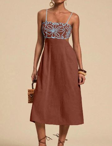 Rochie lunga SHEIN, maro