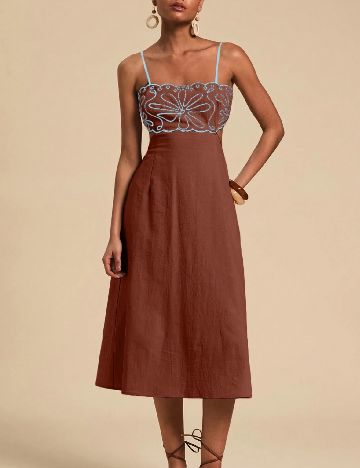 Rochie lunga SHEIN, maro
