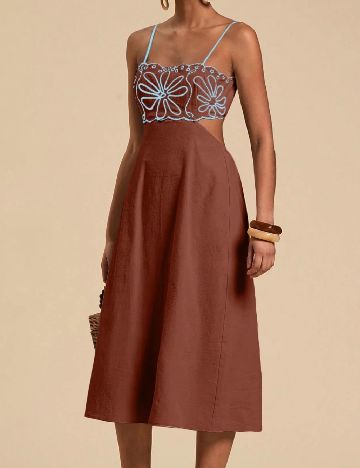 Rochie lunga SHEIN, maro