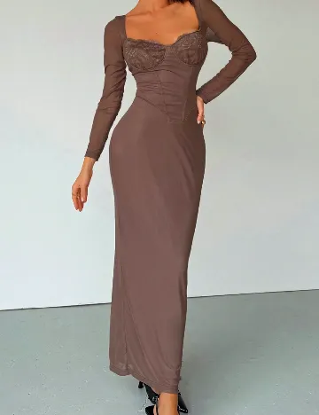 Rochie lunga SHEIN, maro