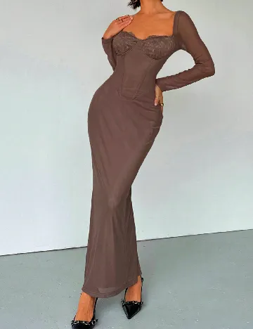 Rochie lunga SHEIN, maro