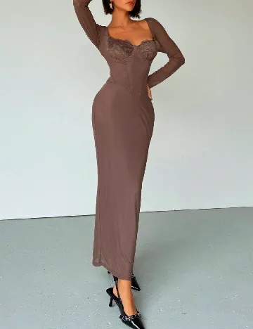 Rochie lunga SHEIN, maro