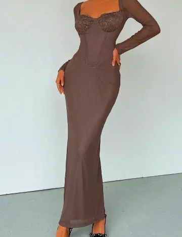 Rochie lunga SHEIN, maro