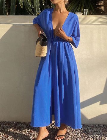 Rochie lunga Dazy, albastru