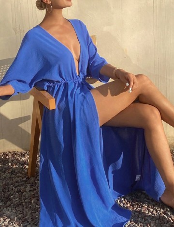 Rochie lunga Dazy, albastru