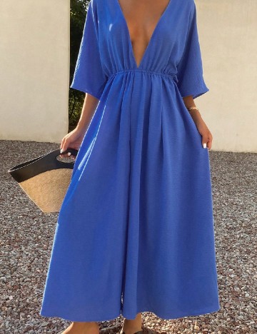 Rochie lunga Dazy, albastru