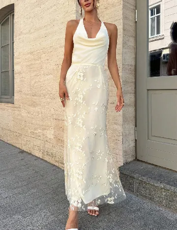 Rochie lunga SHEIN, crem