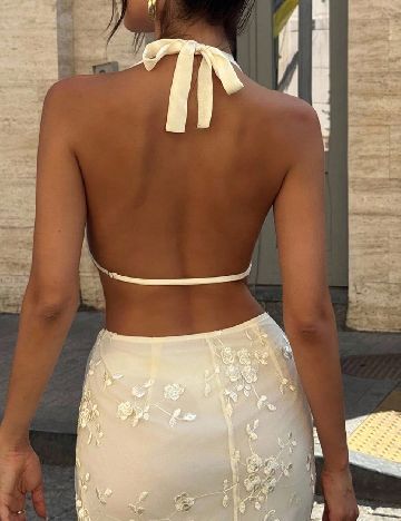 Rochie lunga SHEIN, crem