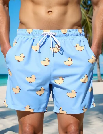 Short de baie SHEIN, albastru