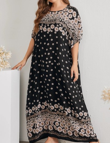 Rochie lunga Emery Rose Curve, negru