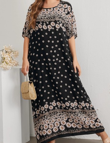 Rochie lunga Emery Rose Curve, negru