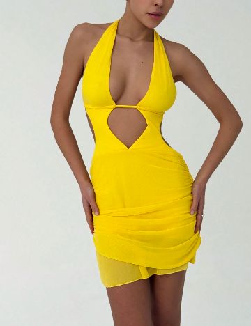 Rochie scurta SHEIN, galben