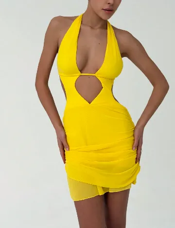 Rochie scurta SHEIN, galben