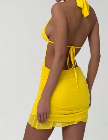 Rochie scurta SHEIN, galben