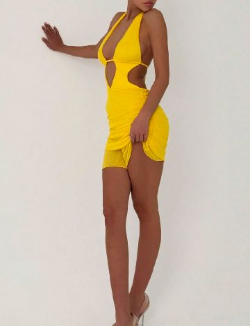 Rochie scurta SHEIN, galben