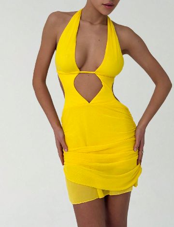 Rochie scurta SHEIN, galben