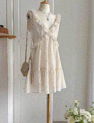 Rochie scurta SHEIN, crem