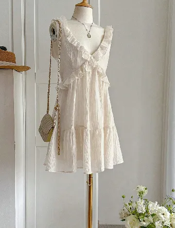 Rochie scurta SHEIN, crem