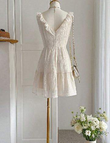 Rochie scurta SHEIN, crem