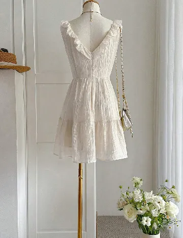 Rochie scurta SHEIN, crem