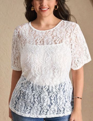 Bluza SHEIN CURVE, alb