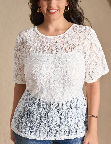 Bluza SHEIN CURVE, alb