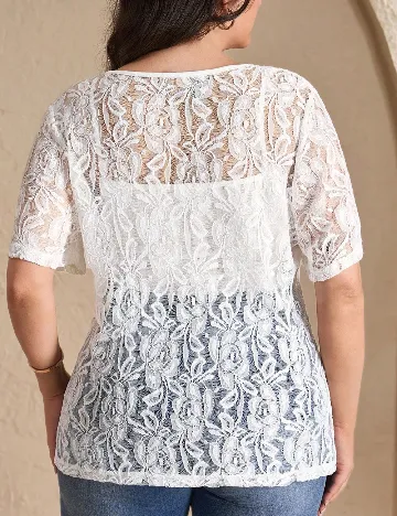 Bluza SHEIN CURVE, alb
