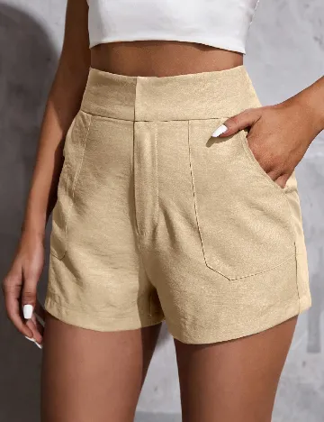 Pantaloni scurti SHEIN, crem