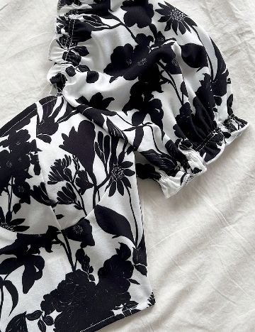 Top SHEIN, alb/negru
