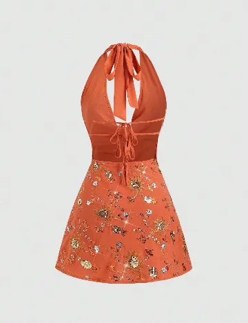 Rochie scurta SHEIN, portocaliu