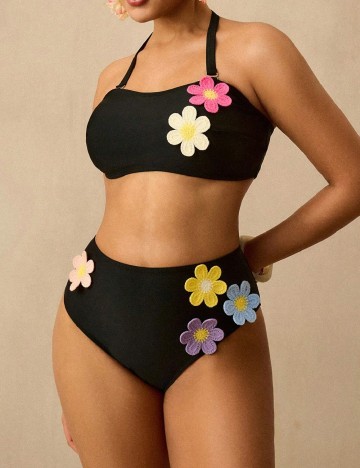 Costum de baie SHEIN CURVE, negru