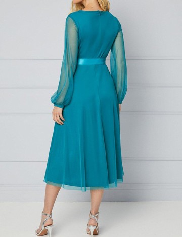 Rochie medie Wallis, turcoaz