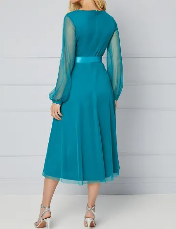 Rochie medie Wallis, turcoaz