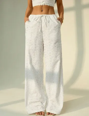 Pantaloni SHEIN, alb