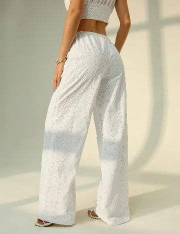 Pantaloni SHEIN, alb