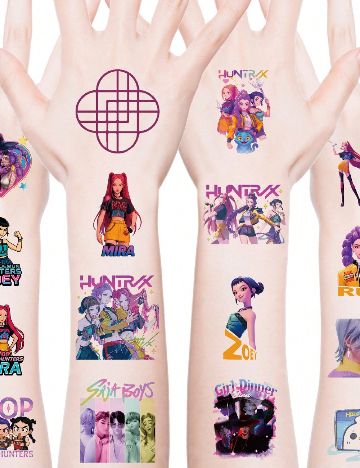 Set tatuaje SHEIN, mix culori