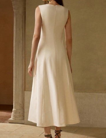 Rochie lunga MOTF, crem