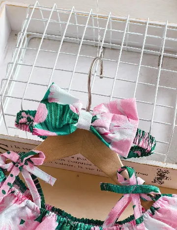 Compleu Shein Kids, verde/roz