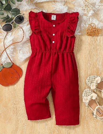 Salopeta Shein Kids, rosu