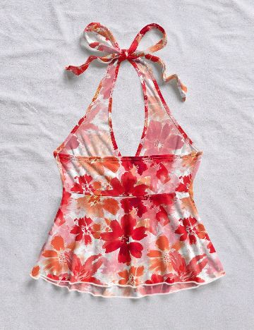 Top SHEIN, floral print