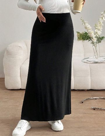 Fusta SHEIN Maternity, negru