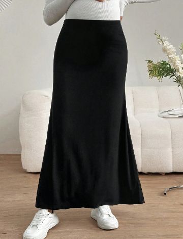 Fusta SHEIN Maternity, negru