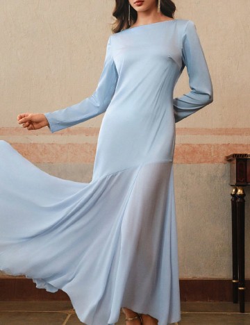 Rochie lunga Anewsta, albastru