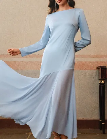 Rochie lunga Anewsta, albastru