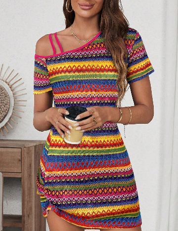 Rochie scurta SHEIN, mix culori
