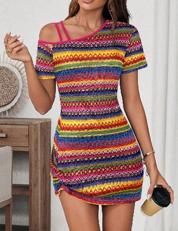 Rochie scurta SHEIN, mix culori