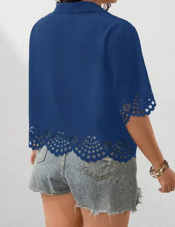 Camasa SHEIN CURVE, bleumarin
